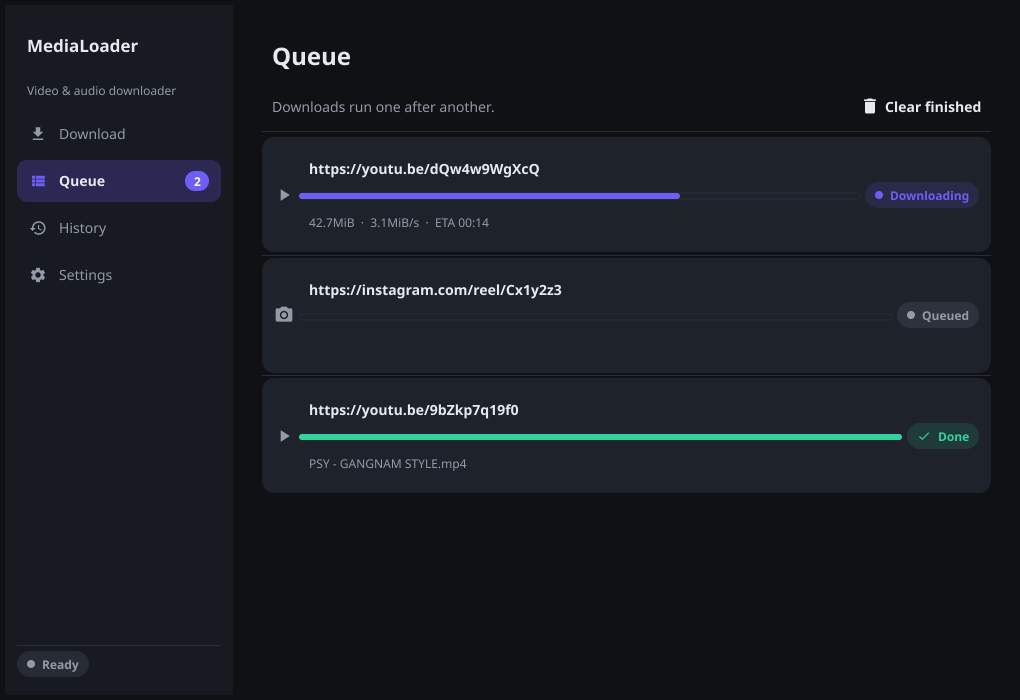 Download queue